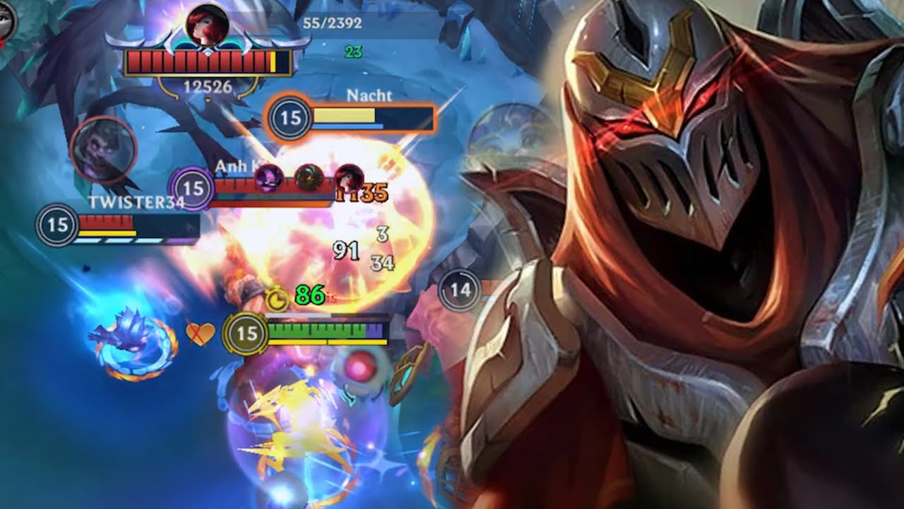 Wild Rift ZED Mid Lane Gameplay in Season 16 (Build & Runes)