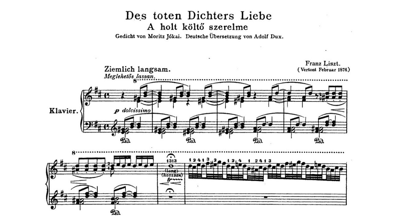 Franz Liszt - Des toten Dichters Liebe (S.349)