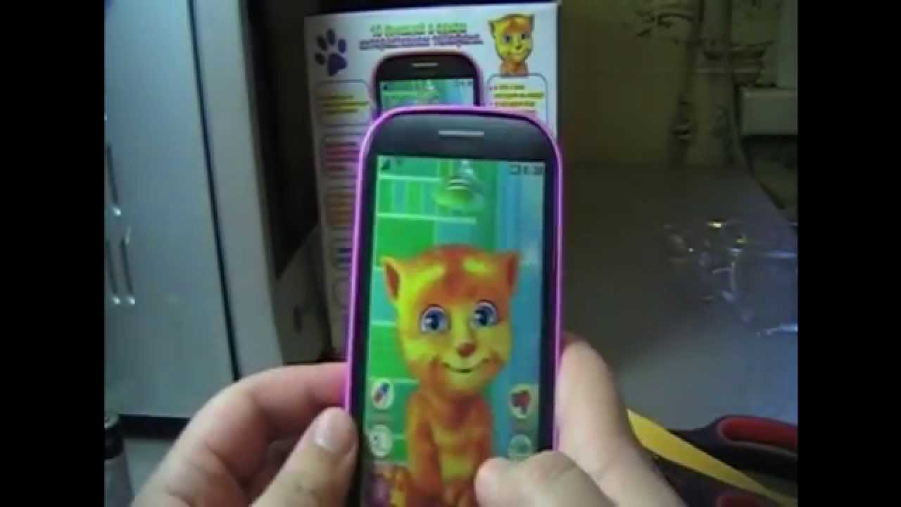Игрушки телефон говорящий кот (Unboxing) (Talking cat Learning)
