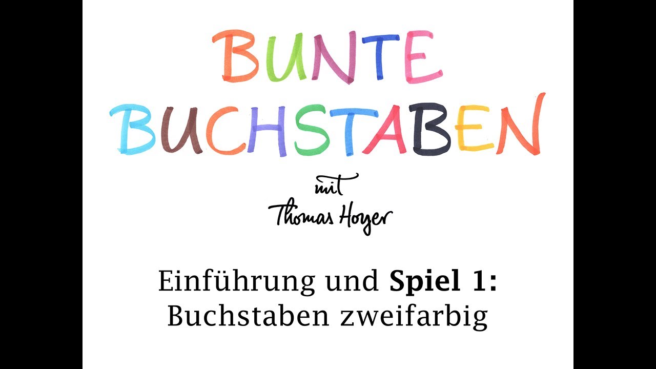 Bunte Buchstaben, Spiel 1: Buchstaben zweifarbig schreiben