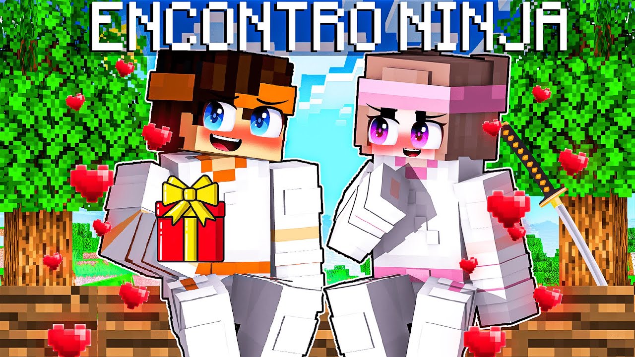 Encontro com a GAROTA NINJA na ESCOLA DE NINJAS no Minecraft!