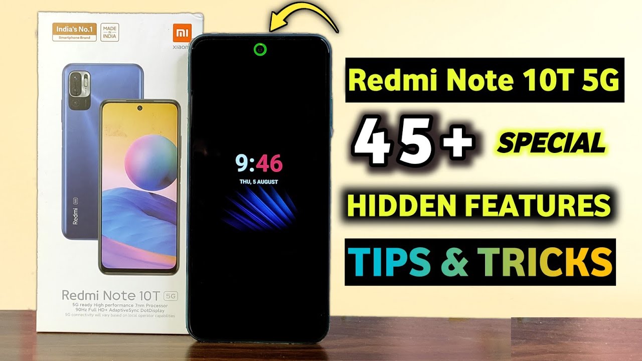Redmi Note 10T Tips & Tricks | Redmi Note 10T 5G 45+ Hidden Features Tips & Tricks in Hindi
