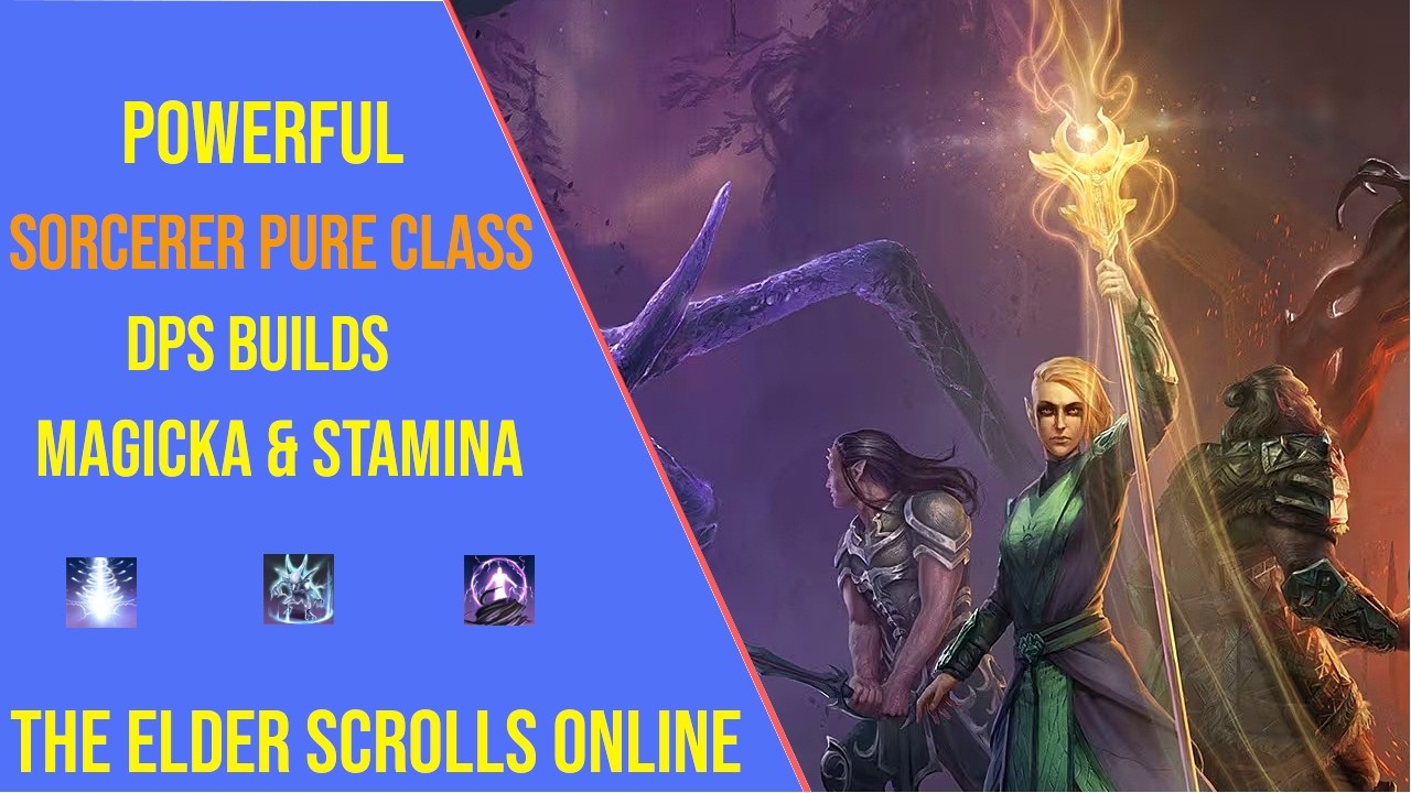 Best Sorcerer DPS Pure Class Build for ESO Update 50 - Magicka and Stamina Setup!