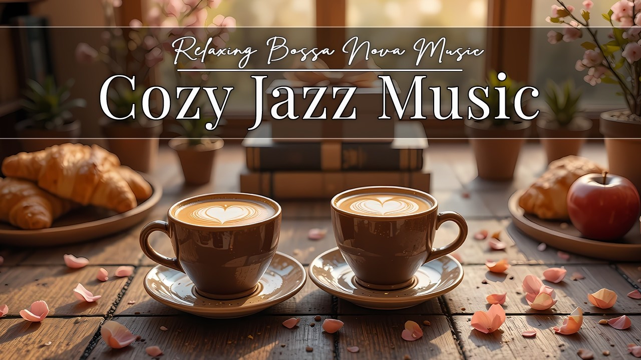 Cozy Jazz Music 🌿 Gentle Bossa Nova Coffee Ambience for Peaceful Focus & Happy Mood