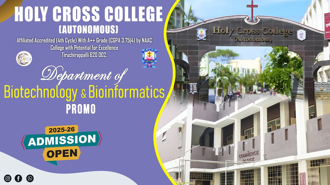 Department of Biotechnology & Bioinformatics | Promo | Holy Cross College (Autonomous) Trichy