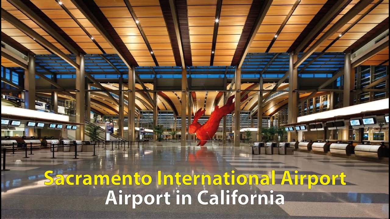 walking tour Sacramento International Airport ,International airport in California , United States