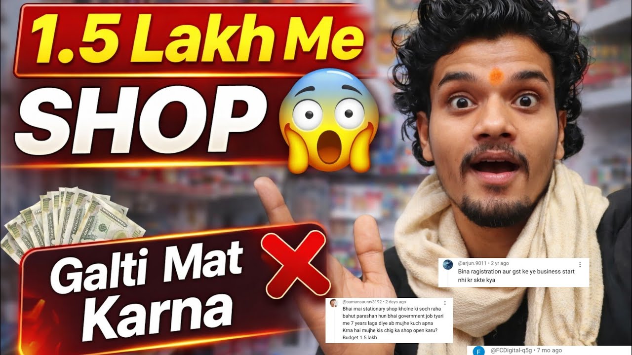 “Stationery Shop Khole Ya Nahi? 💸 Budget 20k–1.5 Lakh | Profit, Margin, GST | Sachai”