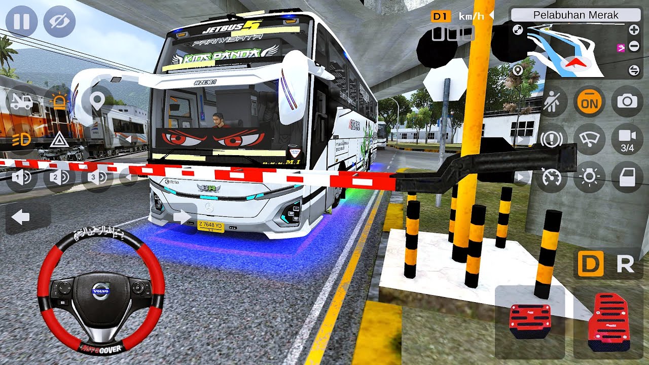 Bus Kids Panda Baik Rasa 24 Cortas Melewati Jalan Banjir Untung Corong Basurinya Diatas