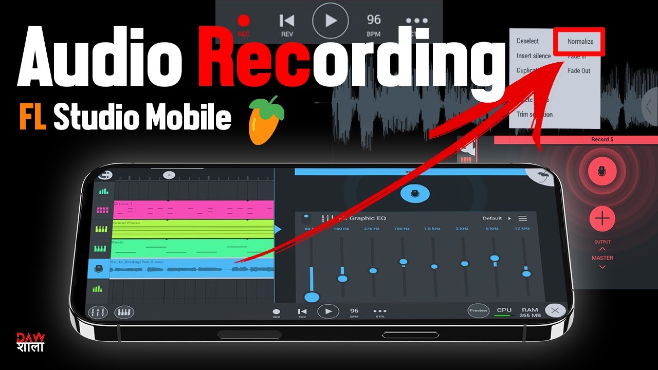Best Way to Record Audio in FL Studio Mobile || Audio Normalise || Studio Sound in #flstudiomobile