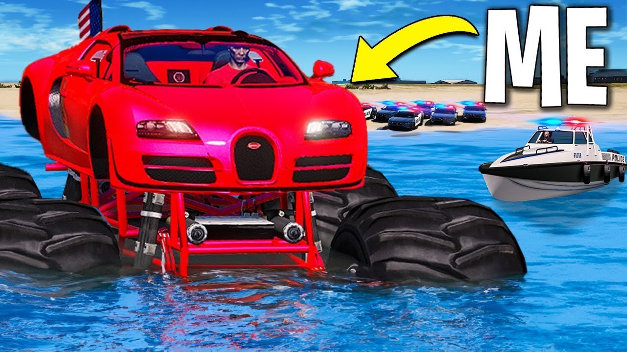 Trolling Cops with 50 Floating Cars in GTA 5 RP