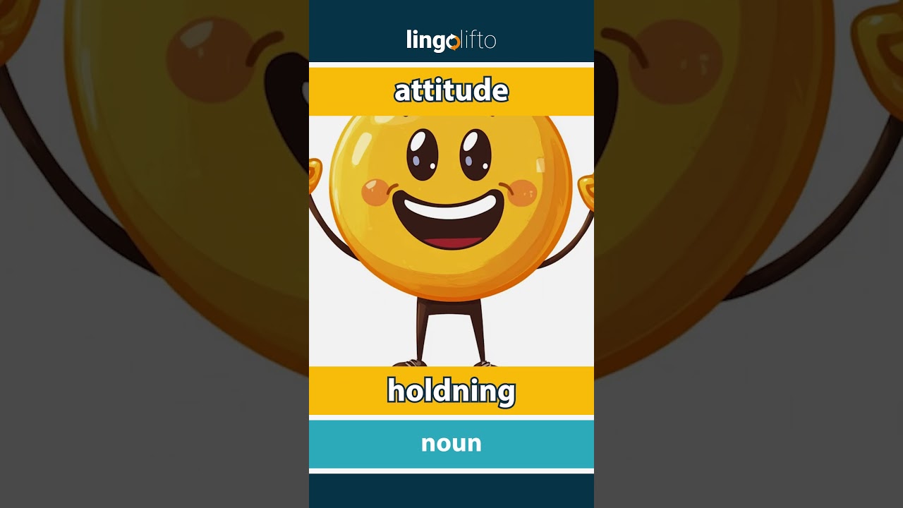 🇬🇧🇳🇴 attitude - holdning : vocabulary builder : learn English : la oss lære engelsk