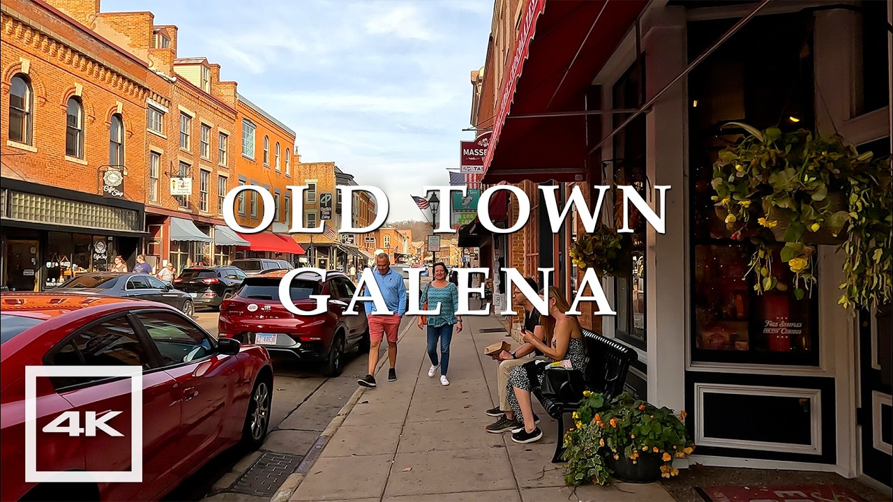 Cozy fall in an old American town 🍂 Galena Illinois | 4K HDR 60fps