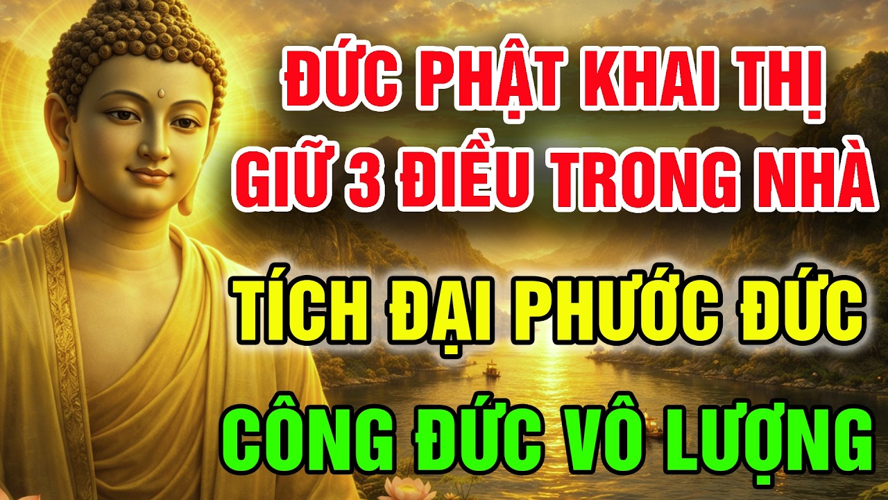 ĐỨC PHẬT KHAI THỊ GIA ĐÌNH MUỐN TÍCH PHƯỚC LỚN, CON CHÁU TÀI ĐỨC HÃY GIỮ 3 ĐIỀU NÀY TRONG NHÀ