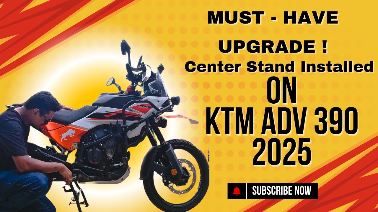 Center Stand Installed &ndash; On KTM 390 ADVENTURE 390 2025 !