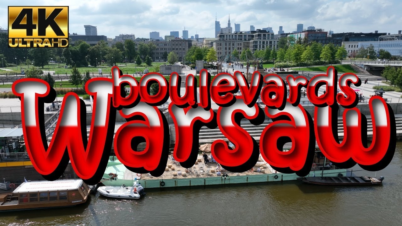 4K Vistula boulevards in Warsaw #attraction #vistula #cityview #warsaw #drone #4k
