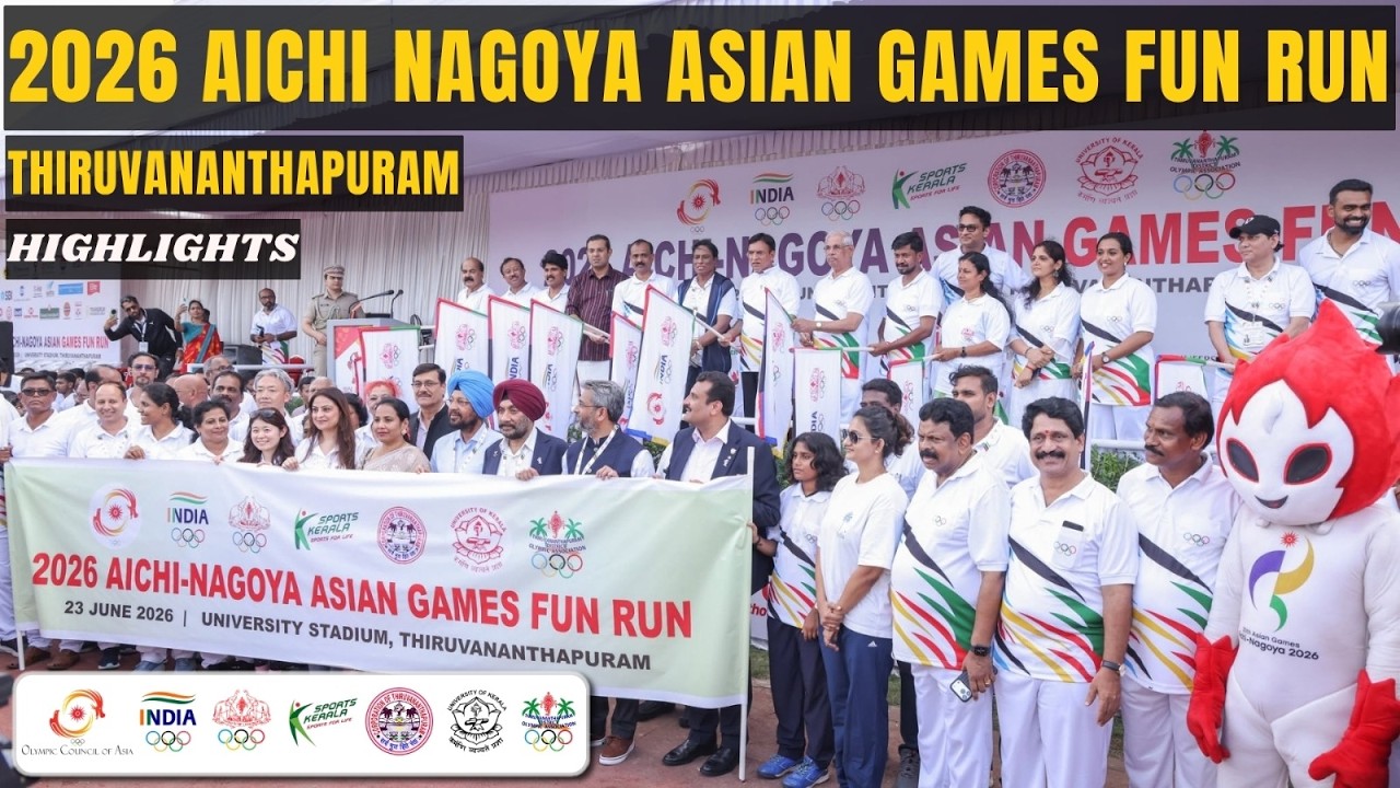 2026 Aichi-Nagoya Asian Games Fun Run Highlights | First Ever in India | Trivandrum | Kerala Olympic