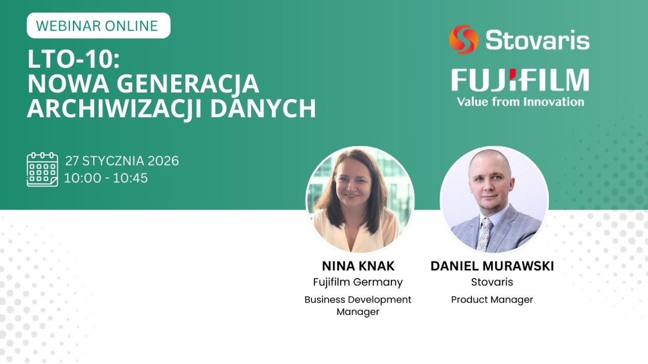 LTO-10: Nowa generów w porównaniu do klasycznyacja archiwizacji danych - webinar Fujifilm w Stovaris