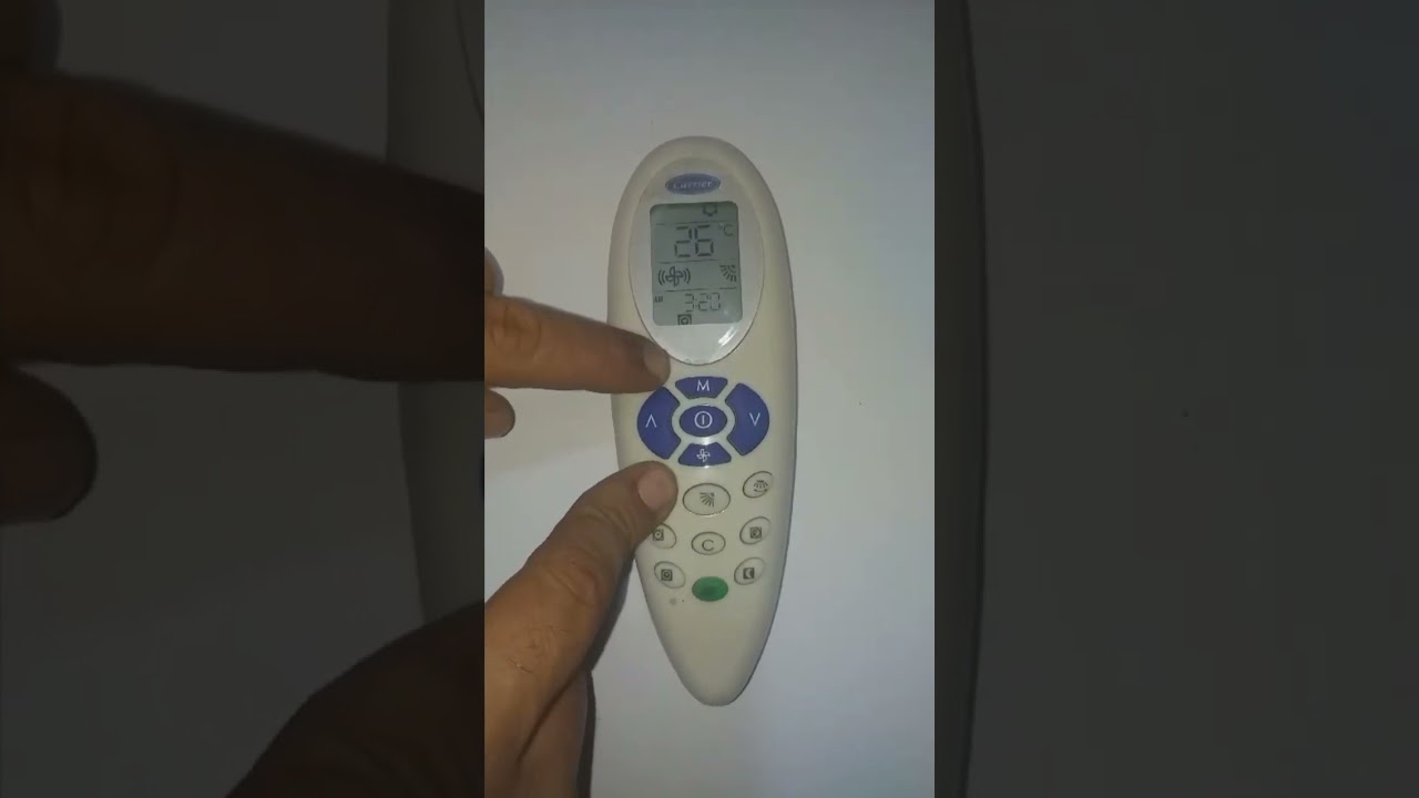ضبط ريموت تكييف كارير القديم