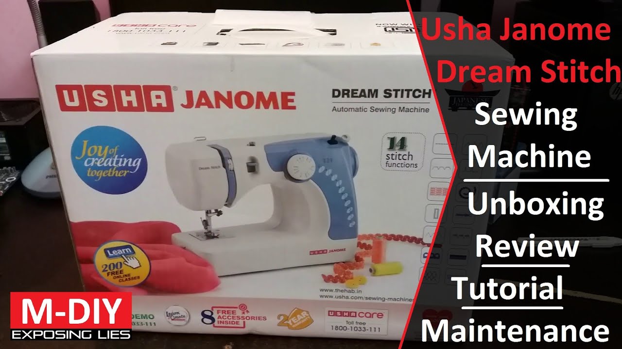 How To Use Usha Janome Dream Stitch Automatic Electric Sewing Machine? (Unboxing Review)