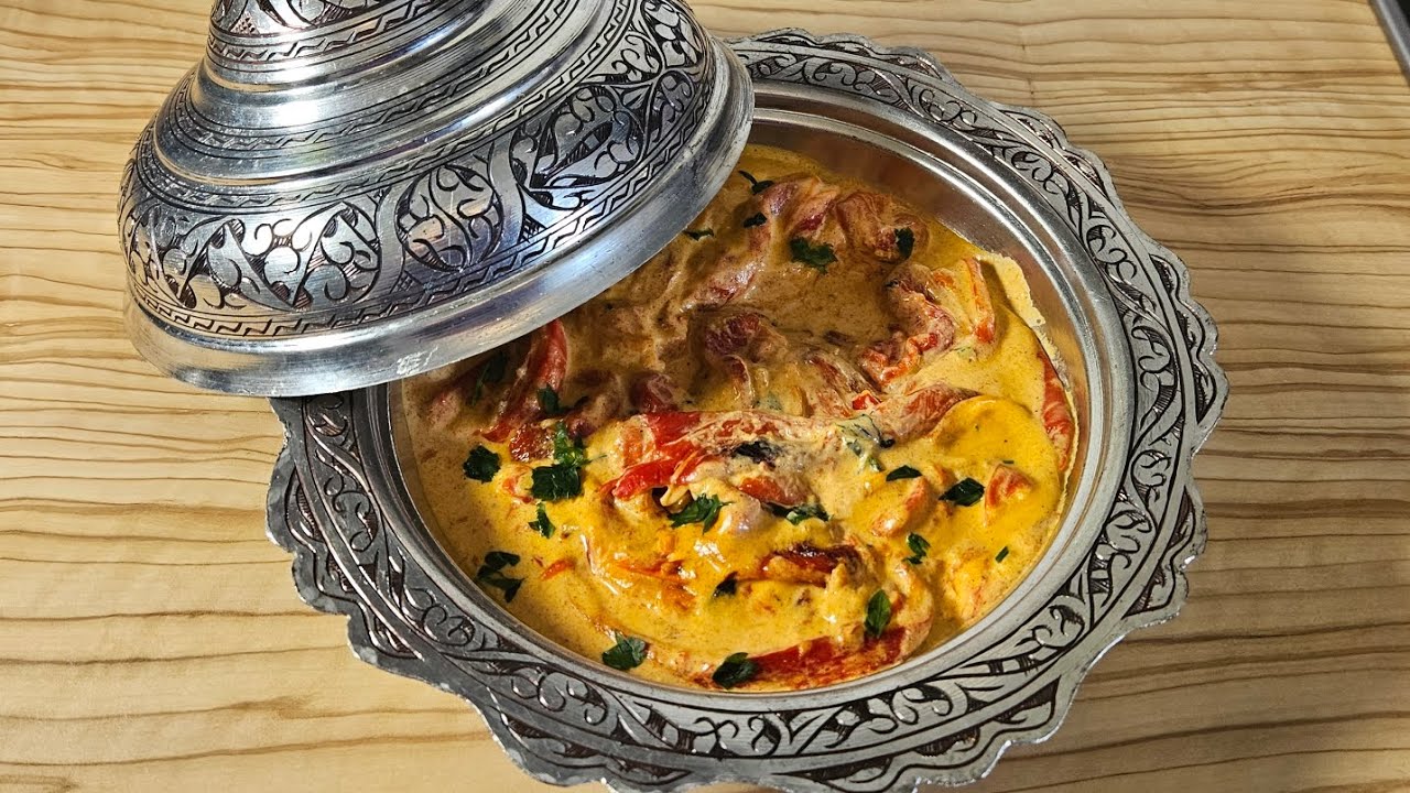 Grilovane paprike u kajmaku - Grilled peppers in cream - Gegrillte Paprika mit Schmand