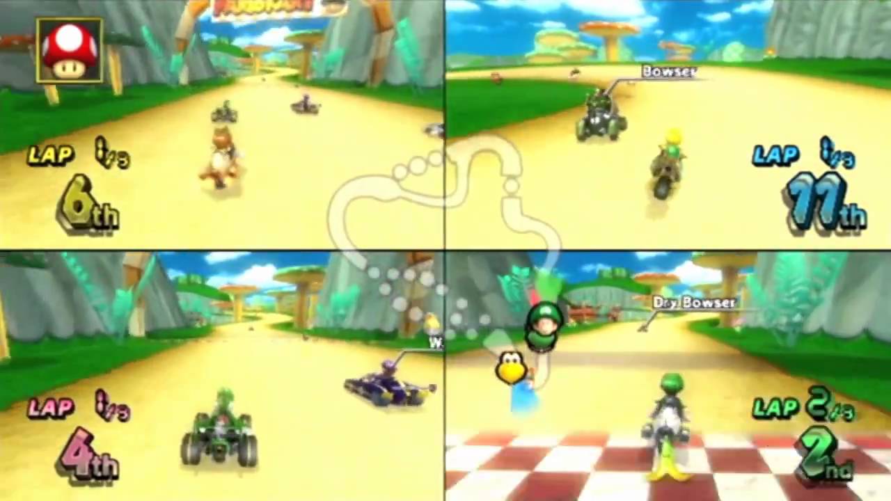 Mario Kart Wii 4-Player Fun!