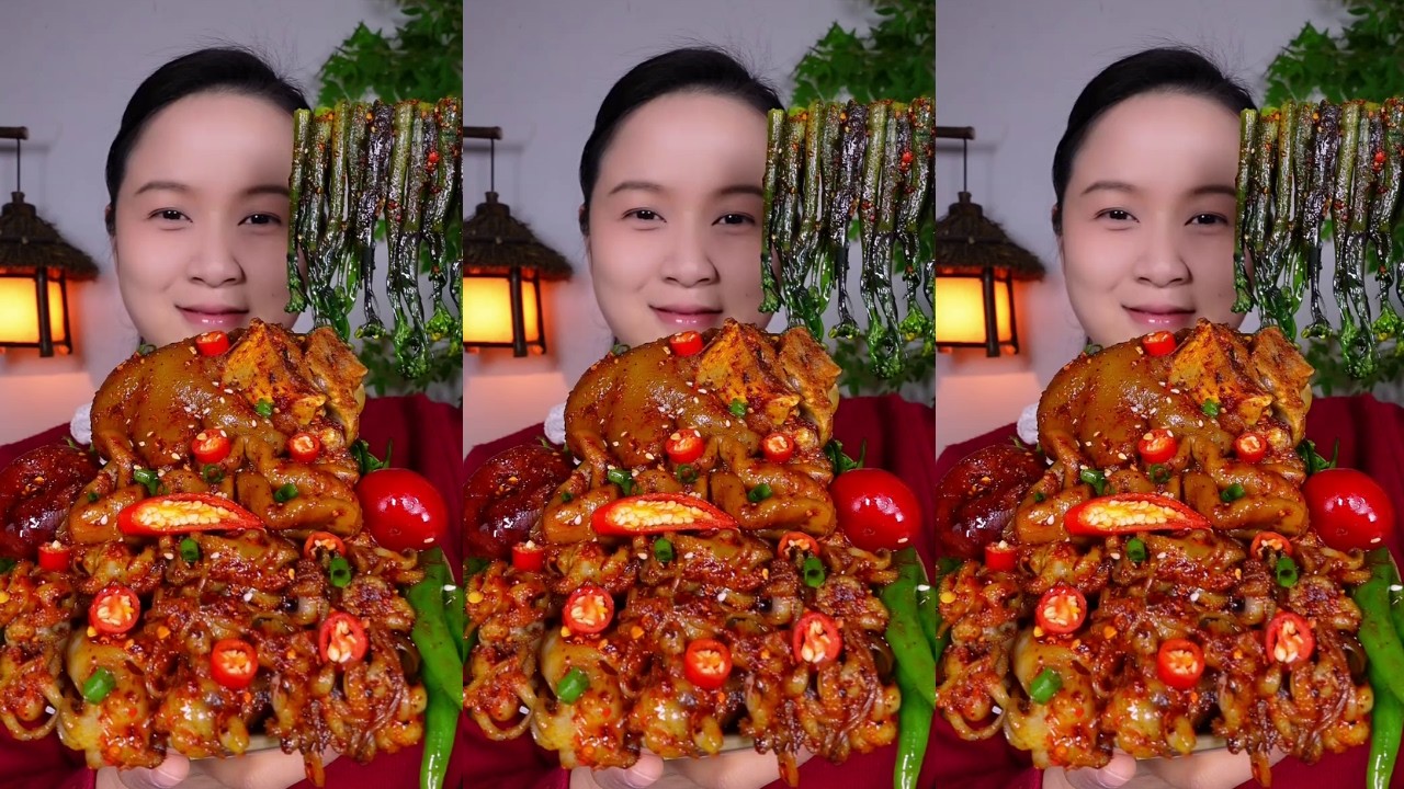 Let’s Eat with Jin Sister! Spicy Braised Pork Trotters & Farm-Style Rapeseed Sprouts