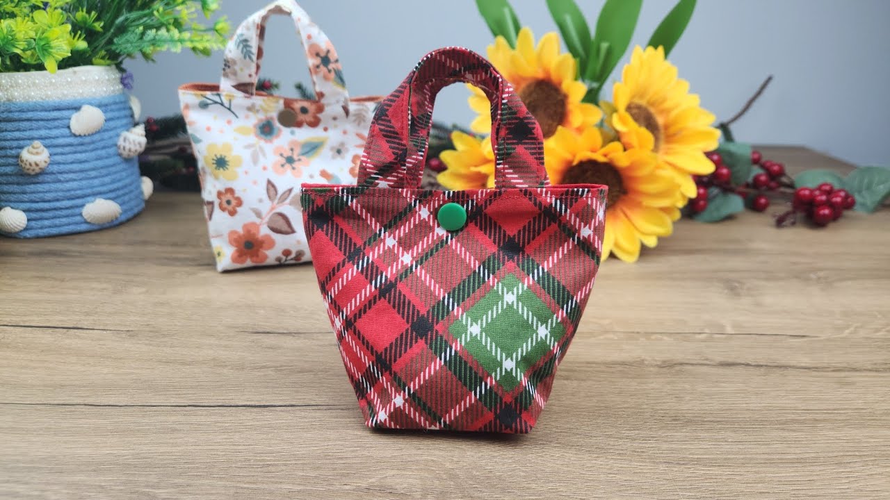Mini Kumaş Çanta Yapımı, Adım Adım Anlatımlı. Kolay Proje