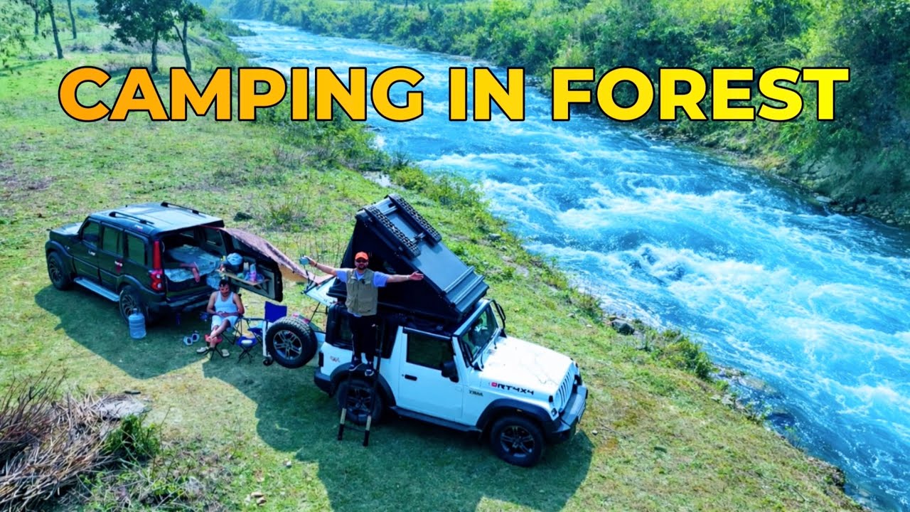 Hidden Jungle Camping With Thar 🏕️🔥 | Offroad Adventure Vlog |  