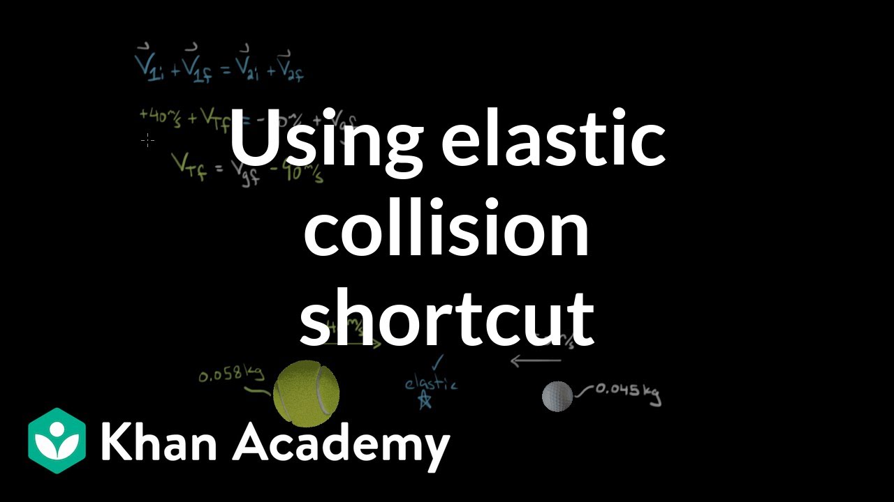 How to use the shortcut for solving elastic collisions | Physics | Khan Academy