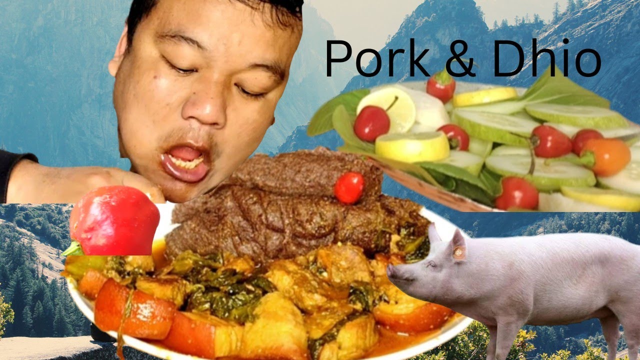 Pork & Dhido#nepalifood 