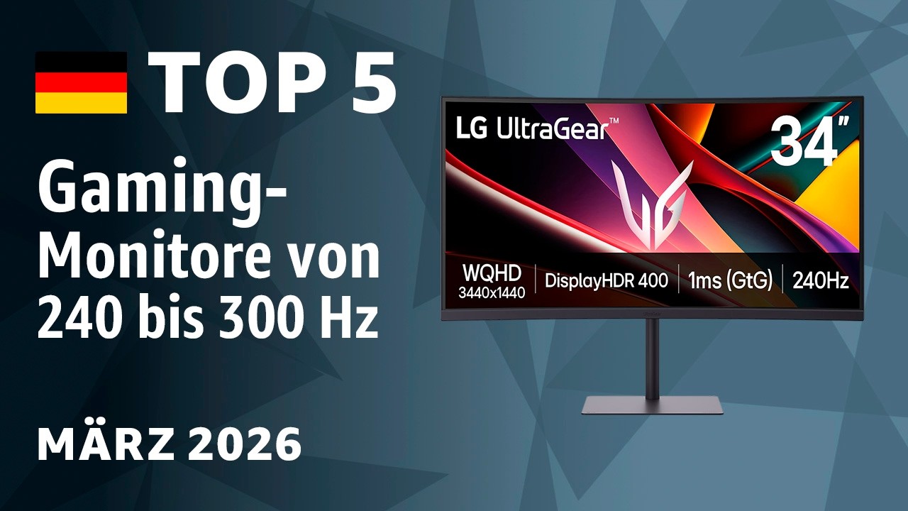 TOP—5. Beste Gaming-Monitore von 240 bis 300 Hz. Test & Vergleich Ferbruar 2026