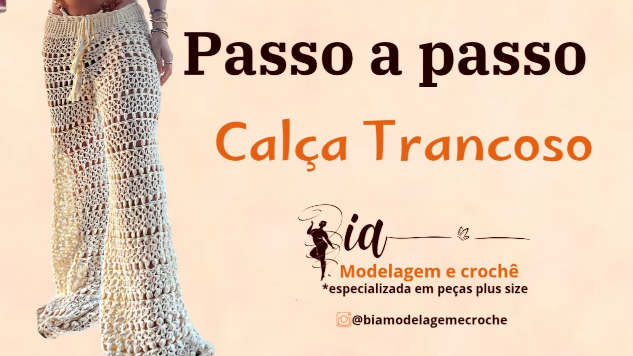 Passo a passo: Calça de Crochê | saída de praia de croche PlusSize