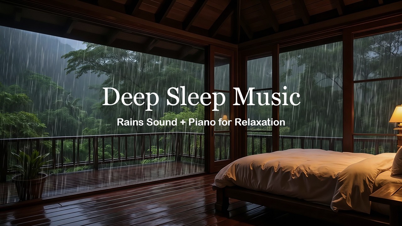 Stress Relief & Deep Sleep | Calm Piano with Rain Sounds, Relaxing Music for Insomnia