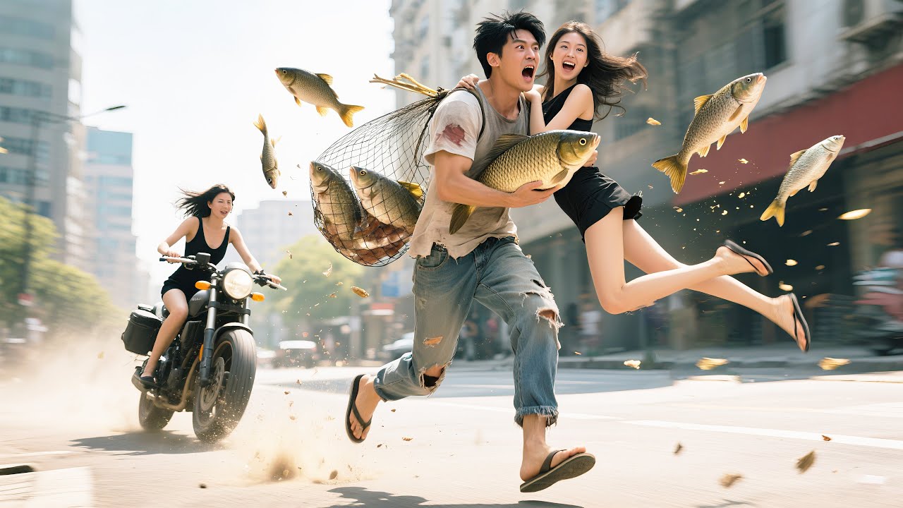 A beauty chases him on a motorcycle—turns out he’s the richest master of the martial world!