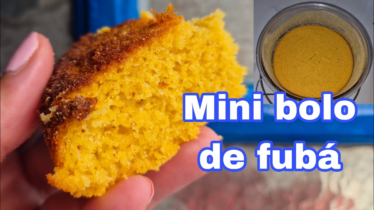 MINI BOLO DE FUBÁ SEM FARINHA DE TRIGO