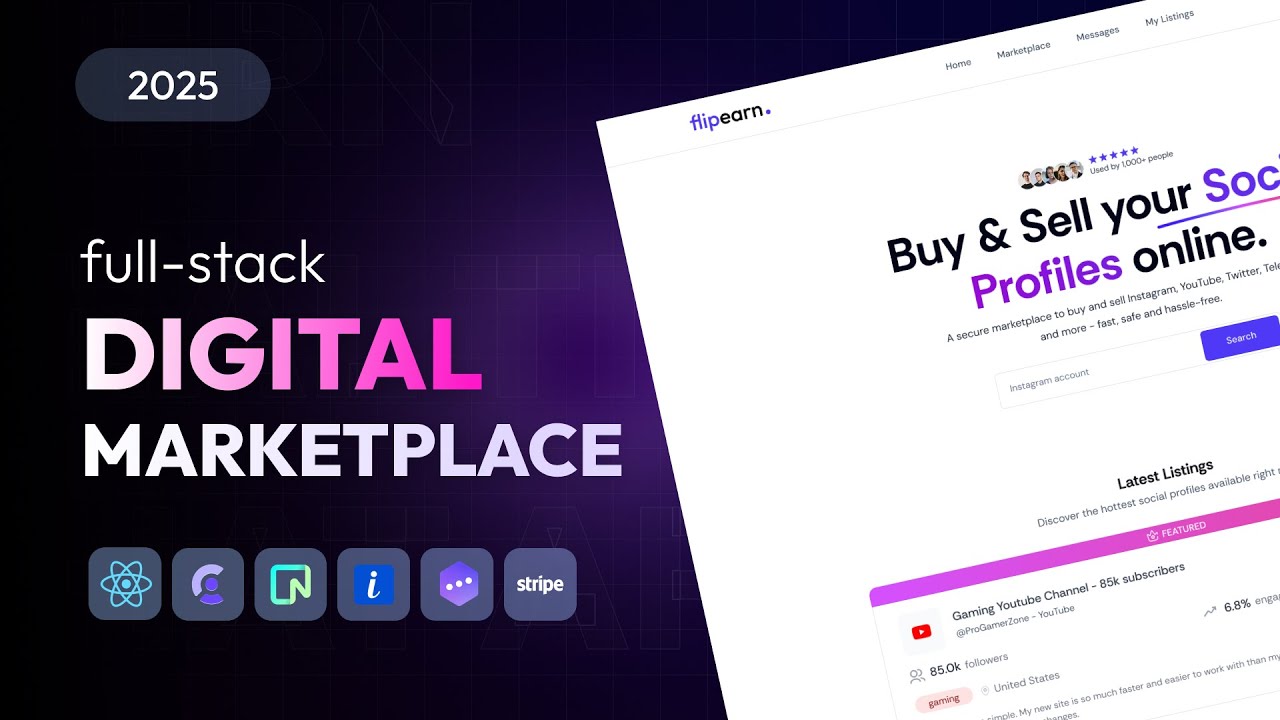 How To Build Full Stack Social Media Marketplace App Using React JS | Listing Website Using PERN