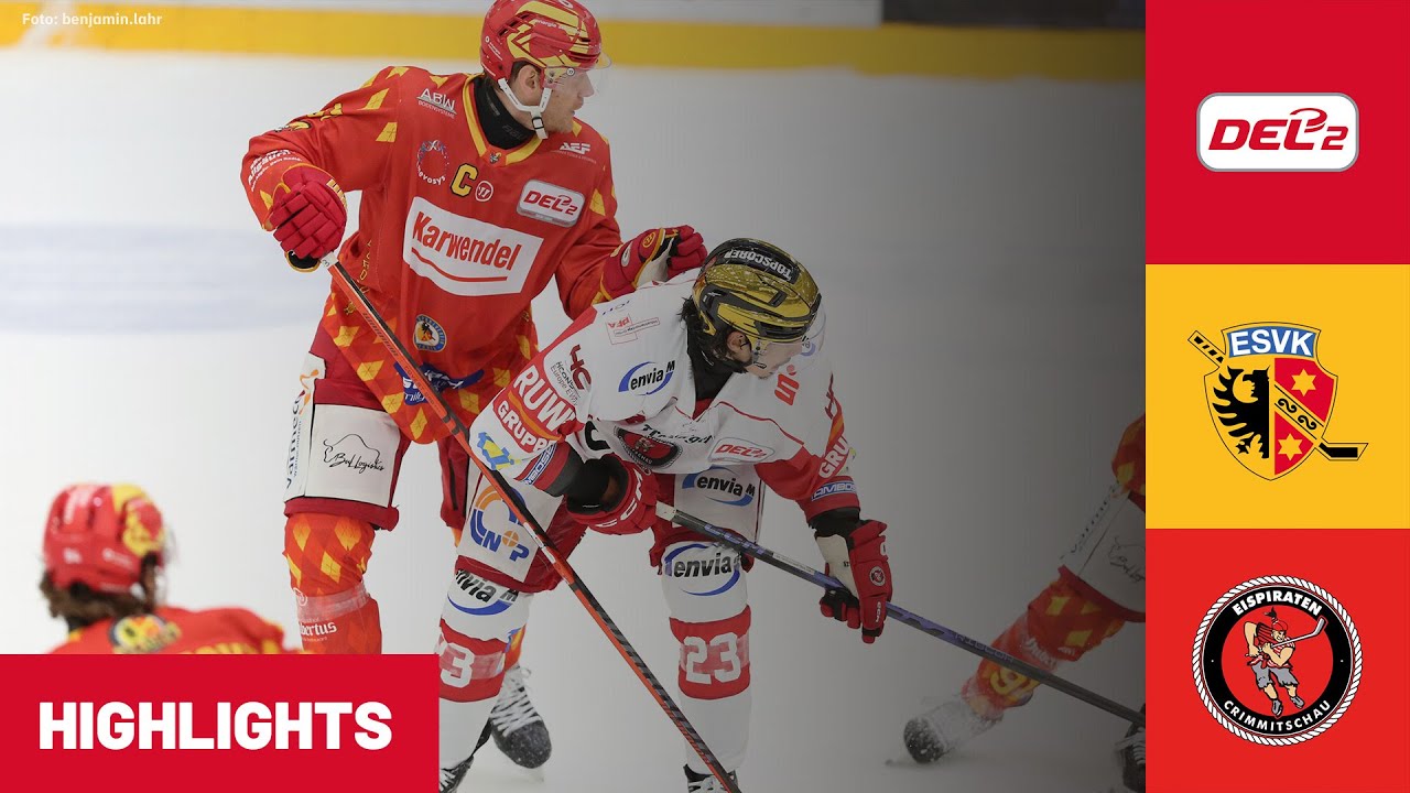 DEL2: ESV Kaufbeuren vs. Eispiraten Crimmitschau | Highlights - 2. Spieltag