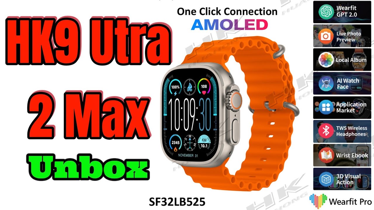 HK9 Ultra 2 Max Smartwatch Unbox - 2.02