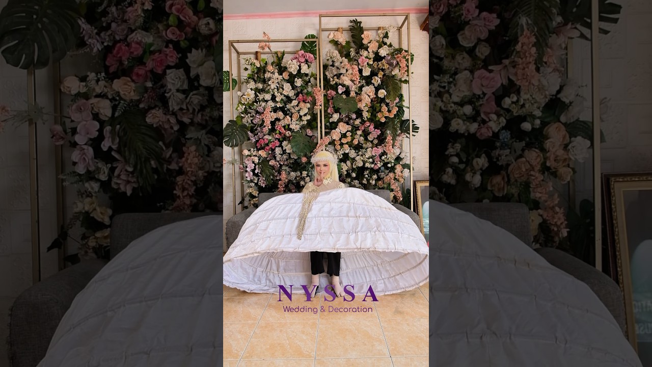 Tutorial duduk pengantin pakai petticoat / petikut / kurungan ayam