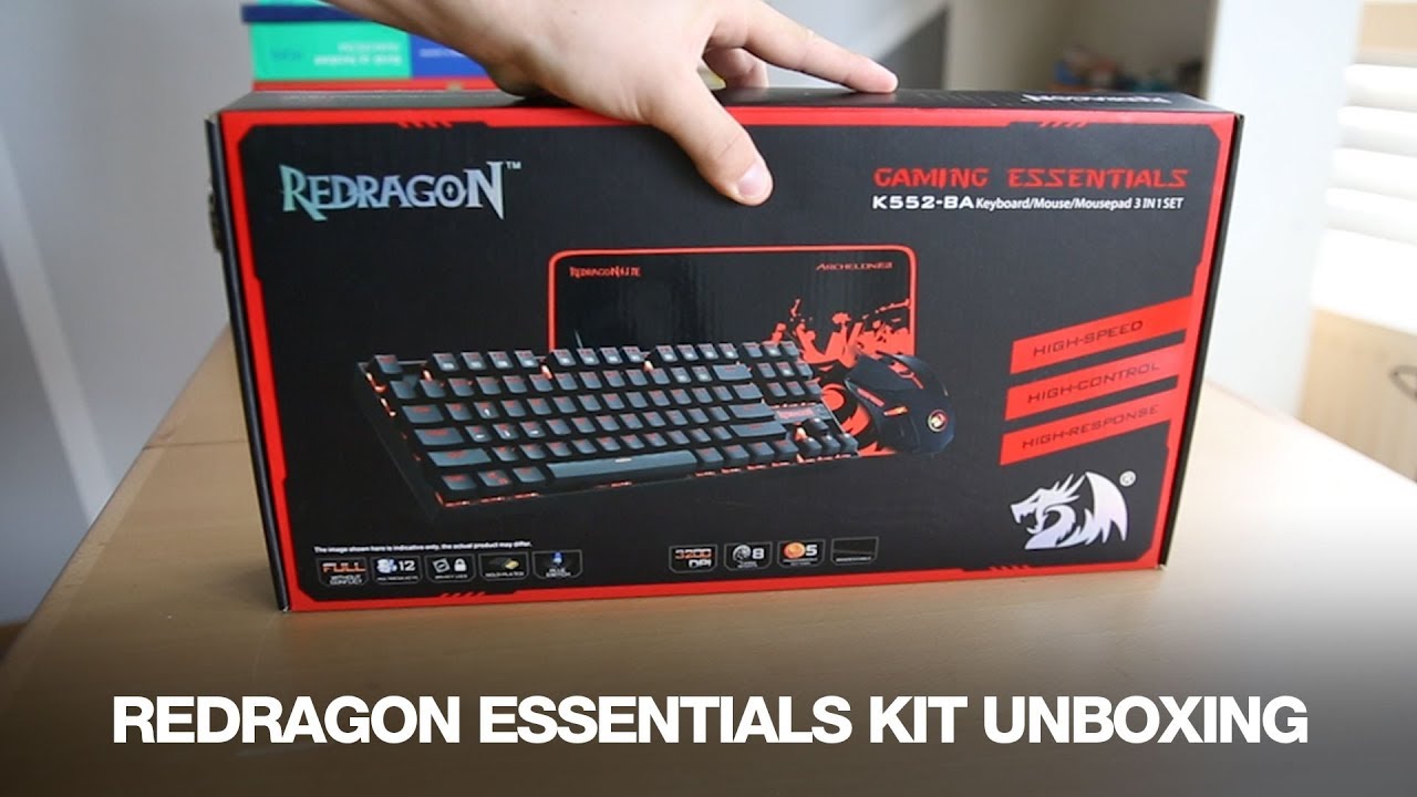 Redragon K552-BA Essentials Kit Unboxing (K552 KUMARA, M601, P001 ARCHELON)
