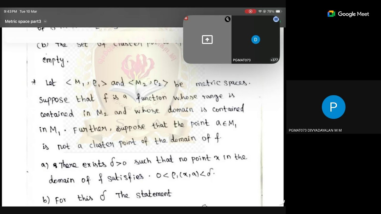 METRIC SPACE CLASS-7 PG& UG TRB Maths REAL ANALYSIS Semmozhi IAS Academy