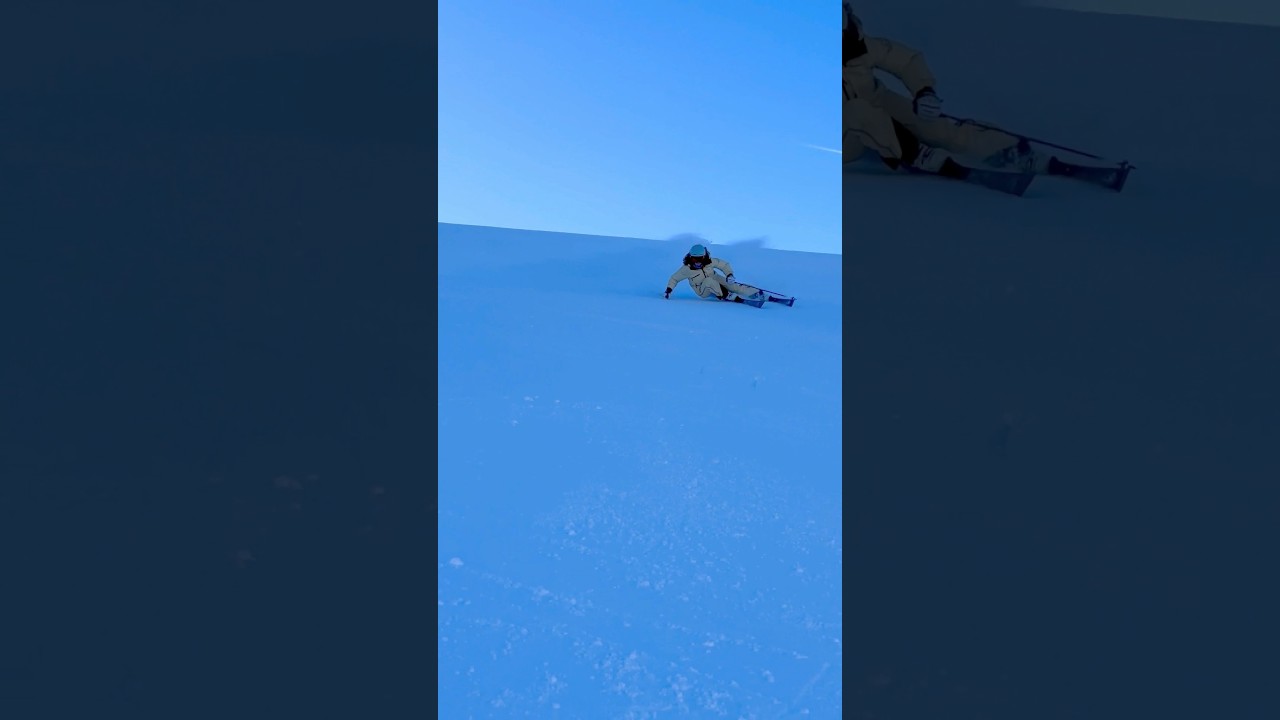 Carving on the steep slope in Kronplatz. #carving #ski #skimoreworryless