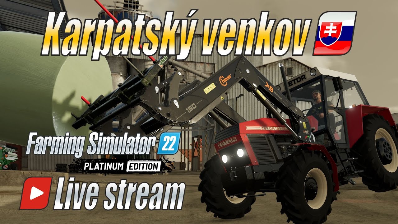 🚜 Live stream na mapě Carpathian Countryside PC-Only verze! - Farming Simulator 22 (4K)