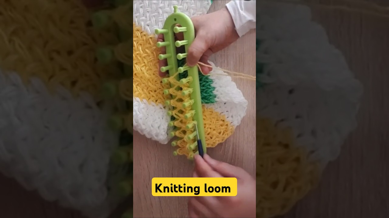 Knitting loom for beginners step by step #knitting #crochet #loom #scarf #knitting_loom_eljammari