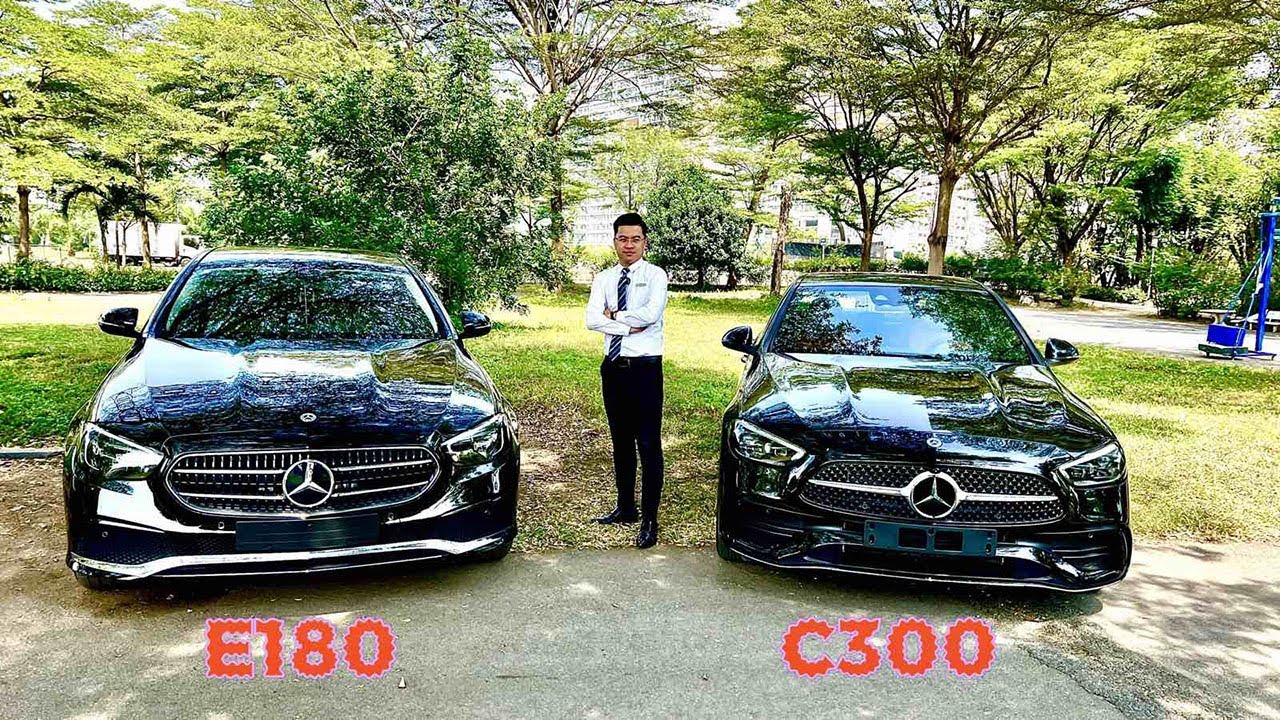 So sánh chi tiết Mercedes C300 AMG và E180 2024 - Chọn xe nào ? | Huy Mercedes