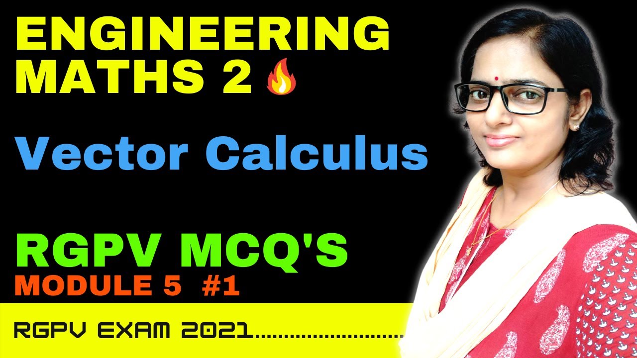 mcqs on vector calculus | gradient divergence curl mcq | RGPV M2 MCQ questions |  rgpv mathematics 2
