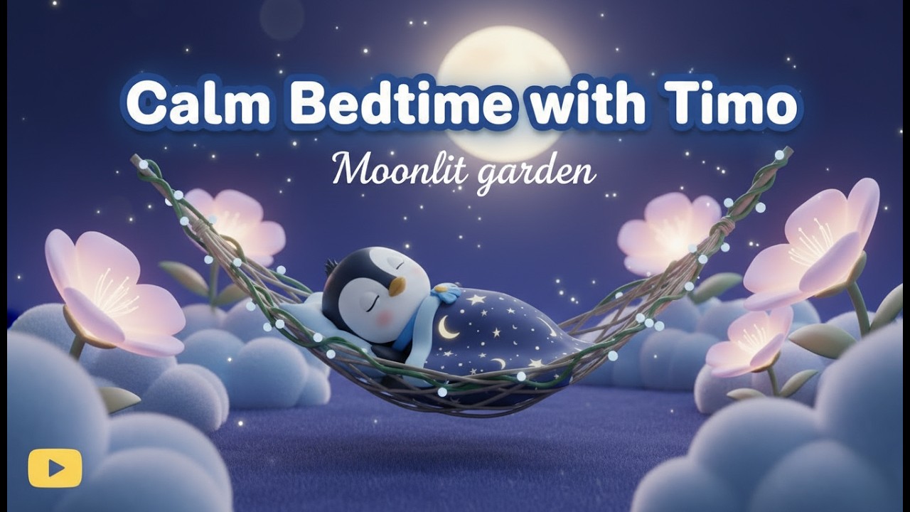 Learn nighttime Words 🌙 Calm Bedtime Vocabulary for Toddlers-Moonlit Garden