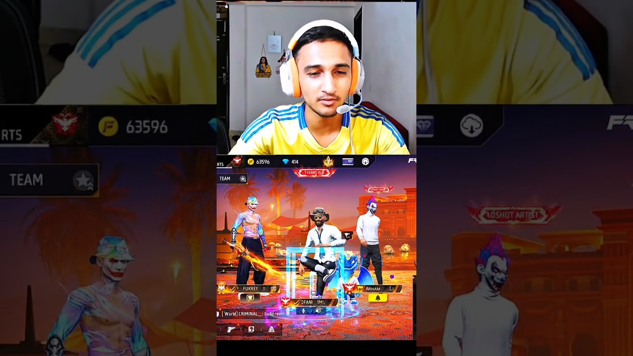 TP FUKREY GUILD PLAYER VS ROFANI😱||WAIT FOR END😈||#freefire #shorts#trending