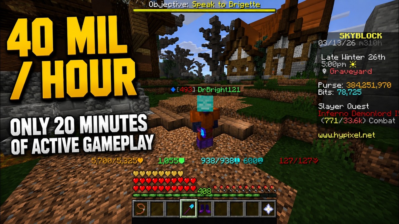The Easiest 40M/Hour Money Making Method in Hypixel Skyblock