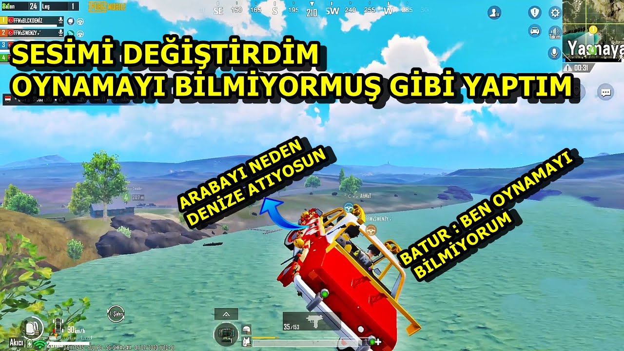 SESİMİ DEĞİŞTİRDİM OYNAMAYI BİLMİYORMUŞ GİBİ YAPTIM 😂SONRA ŞOK OLDULAR